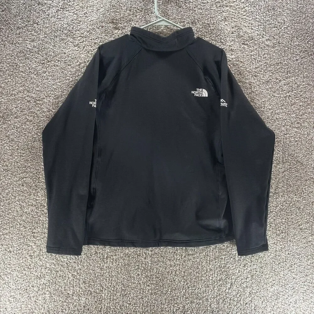 The North Face Sweatshirt Mens Large Black Half Zip Pullover Long Sleeve‎ Casual